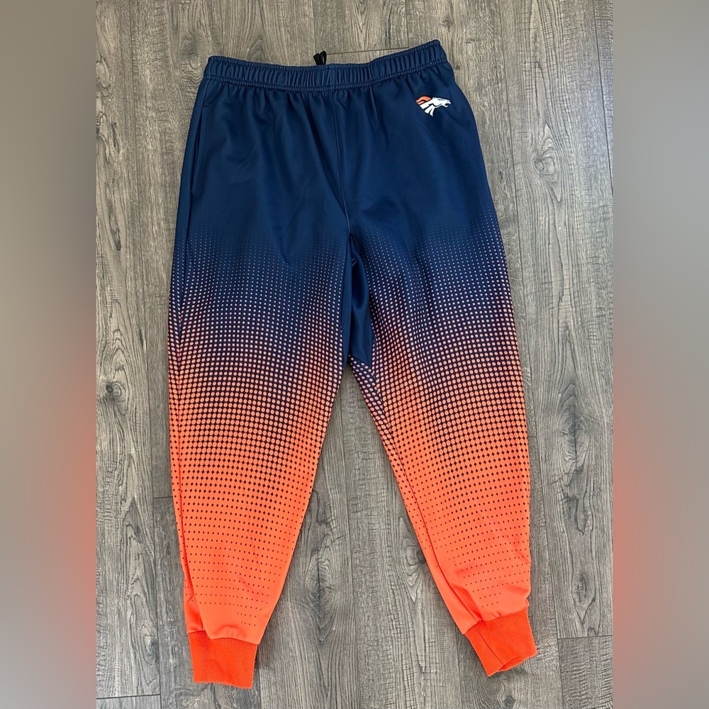 Denver Broncos FOCO Navy Orange Gradient Jogger Pants Size L
